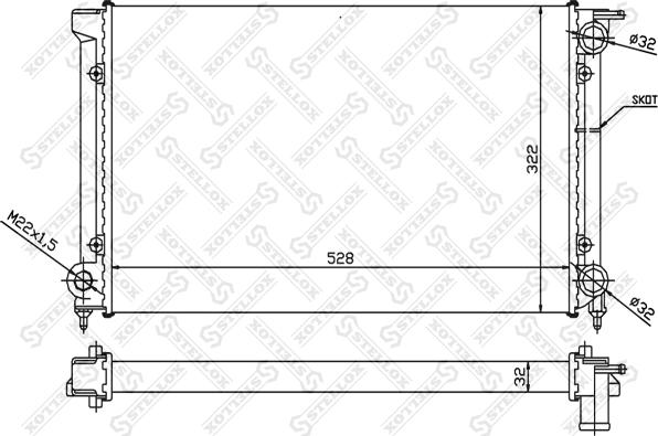 Stellox 10-25000-SX - Radiator, engine cooling car-mod.net