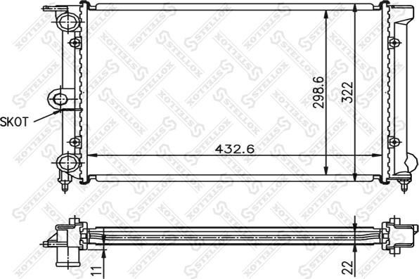 Stellox 10-25002-SX - Radiator, engine cooling car-mod.net