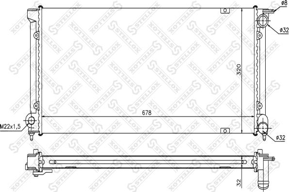 Stellox 10-25012-SX - Radiator, engine cooling car-mod.net