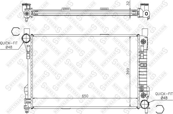 Stellox 10-25386-SX - Radiator, engine cooling car-mod.net