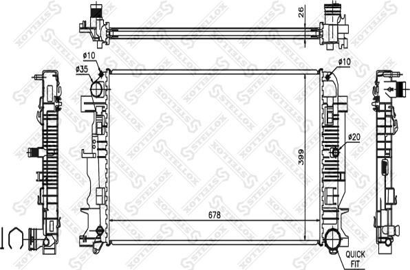 Stellox 10-26552-SX - Radiator, engine cooling car-mod.net