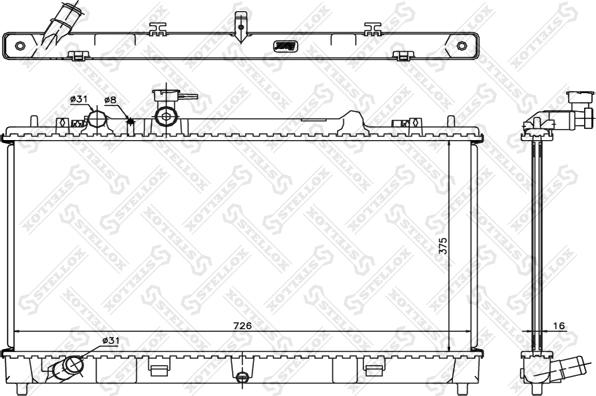 Stellox 10-26702-SX - Radiator, engine cooling car-mod.net