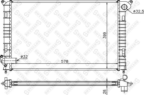 Stellox 10-26785-SX - Radiator, engine cooling car-mod.net