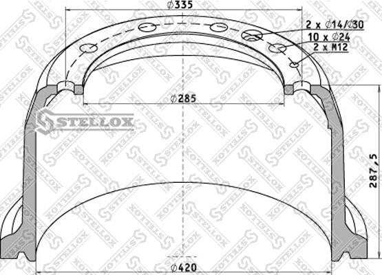 Stellox 85-00048-SX - Brake Drum car-mod.net