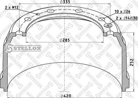 Stellox 85-00061-SX - Brake Drum car-mod.net