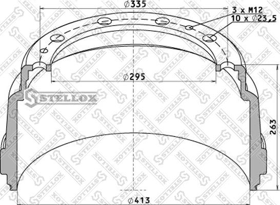 Stellox 85-00017-SX - Brake Drum car-mod.net