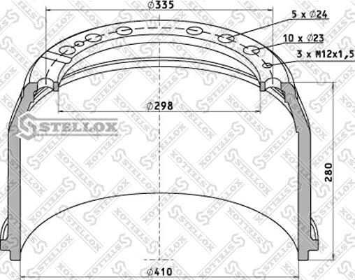 Stellox 85-00030-SX - Brake Drum car-mod.net