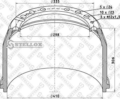 Stellox 85-00031-SX - Brake Drum car-mod.net