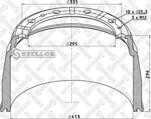 Stellox 85-00029-SX - Brake Drum car-mod.net