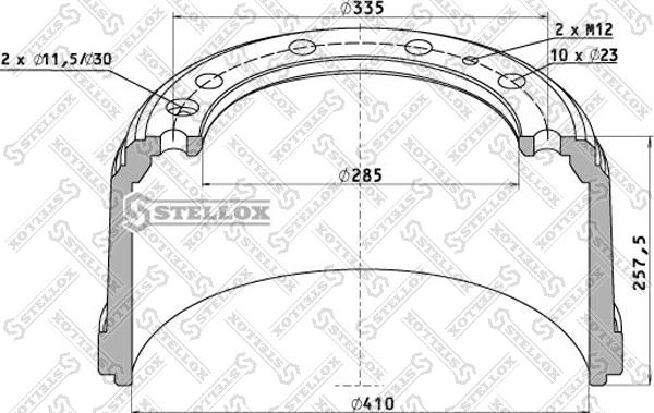 Stellox 85-00027-SX - Brake Drum car-mod.net