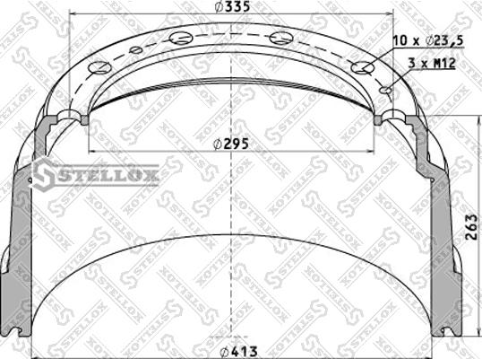 Stellox 85-00077-SX - Brake Drum car-mod.net