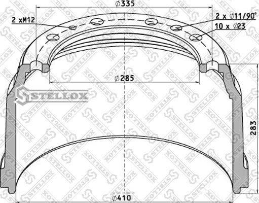 Stellox 85-00111-SX - Brake Drum car-mod.net