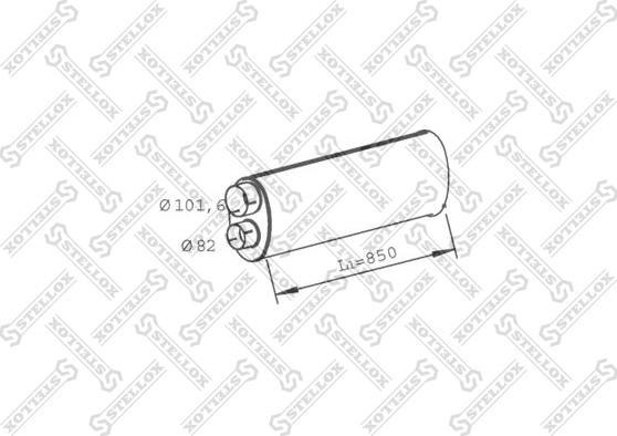Stellox 82-03074-SX - Middle / End Silencer car-mod.net
