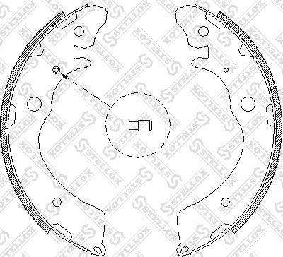 Stellox 394 100-SX - Drum Brake Shoe Set car-mod.net