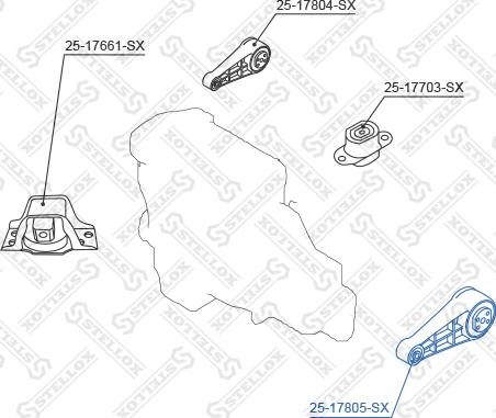 Stellox 25-17805-SX - Holder, engine mounting car-mod.net