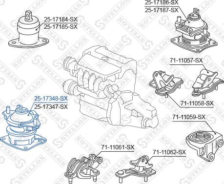 Stellox 25-17348-SX - Holder, engine mounting car-mod.net