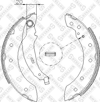 Stellox 210 101-SX - Drum Brake Shoe Set car-mod.net