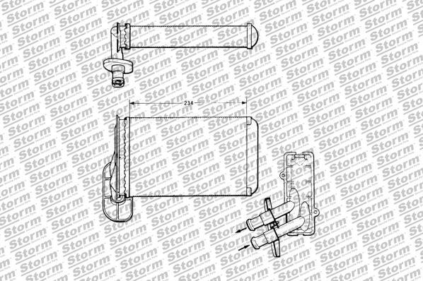 Storm 92006 - Heat Exchanger, interior heating car-mod.net
