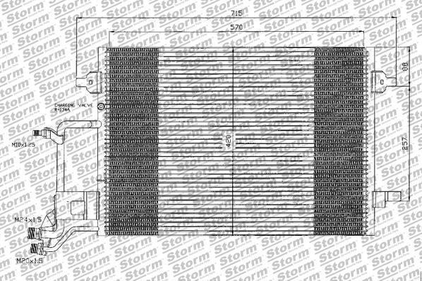 Storm 10207 - Condenser, air conditioning car-mod.net
