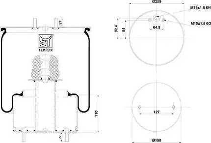 ST-Templin 04.060.6006.602 - Bellow, air suspension car-mod.net