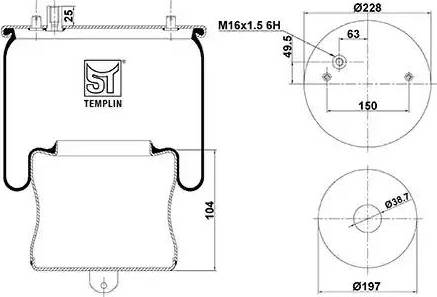 ST-Templin 04.060.6206.130 - Bellow, air suspension car-mod.net