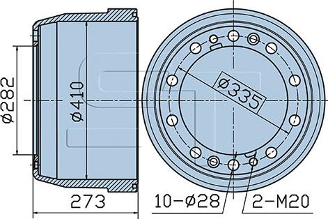 ST-Templin 03.090.4004.090 - Brake Drum car-mod.net