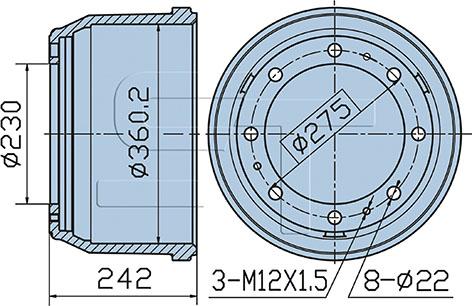 ST-Templin 03.090.0919.120 - Brake Drum car-mod.net