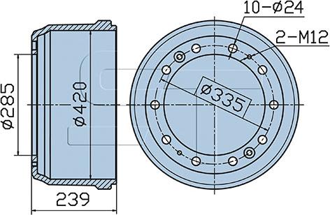 ST-Templin 03.090.0279.050 - Brake Drum car-mod.net