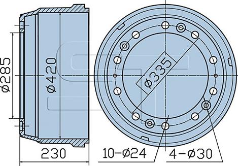 ST-Templin 03.090.0279.030 - Brake Drum car-mod.net