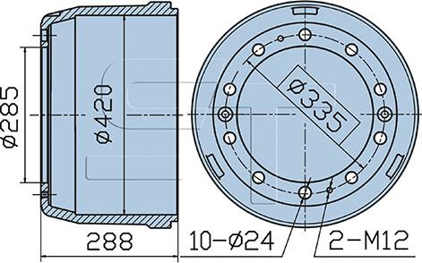 ST-Templin 03.090.0279.020 - Brake Drum car-mod.net
