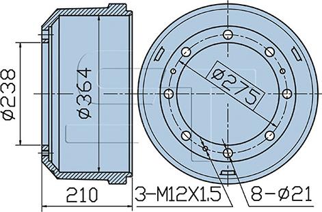 ST-Templin 03.090.1940.190 - Brake Drum car-mod.net