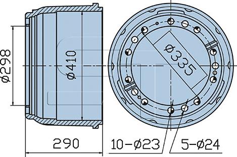 ST-Templin 03.090.1940.160 - Brake Drum car-mod.net