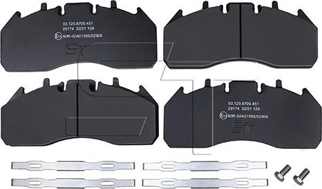 ST-Templin 03.120.8700.451 - Brake Pad Set, disc brake car-mod.net