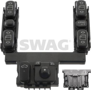 Swag 10 94 6501 - Door lock switch, button car-mod.net