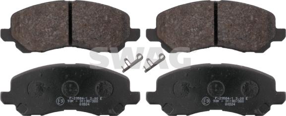 Swag 80 91 6644 - Brake Pad Set, disc brake car-mod.net