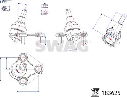 Swag 33 10 9095 - Ball Joint car-mod.net