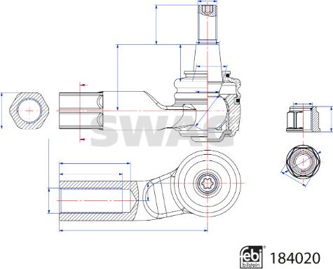 Swag 33 10 9249 - Tie Rod End car-mod.net