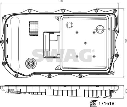 Swag 33 10 0984 - Oil sump, automatic transmission car-mod.net