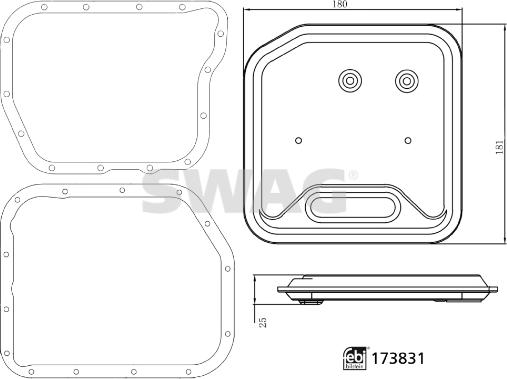 Swag 33 10 1956 - Hydraulic Filter, automatic transmission car-mod.net