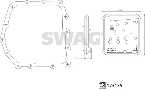Swag 33 10 1640 - Hydraulic Filter, automatic transmission car-mod.net