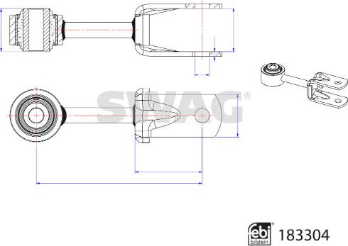 Swag 33 10 8904 - Rod / Strut, stabiliser car-mod.net