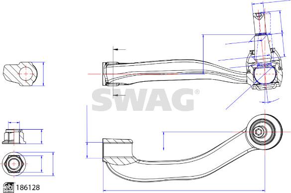 Swag 33 11 0258 - Tie Rod End car-mod.net