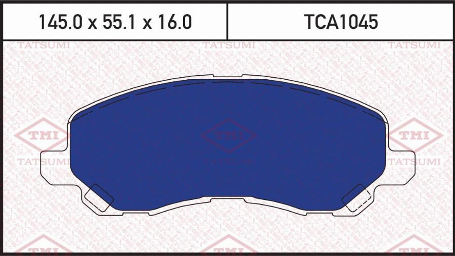 TATSUMI TCA1045 - Brake Pad Set, disc brake car-mod.net