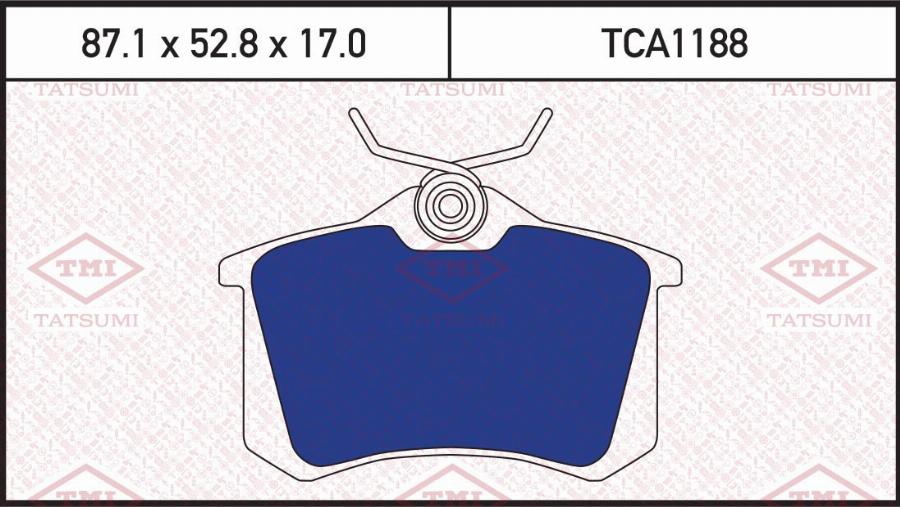 TATSUMI TCA1188 - Brake Pad Set, disc brake car-mod.net