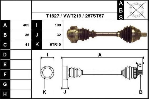 Technika 67287 - Drive Shaft car-mod.net