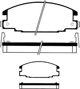 ABEX T6527 - Brake Pad Set, disc brake car-mod.net