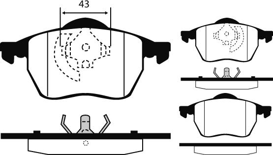 Brake Engineering PA1964 - Brake Pad Set, disc brake car-mod.net
