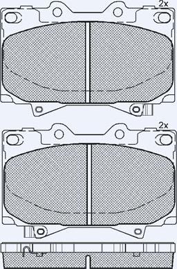 ADVICS-SEA A1N144T - Brake Pad Set, disc brake car-mod.net