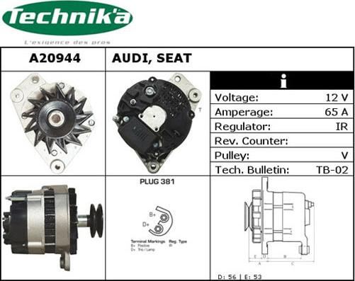 Technika A20944 - Alternator car-mod.net