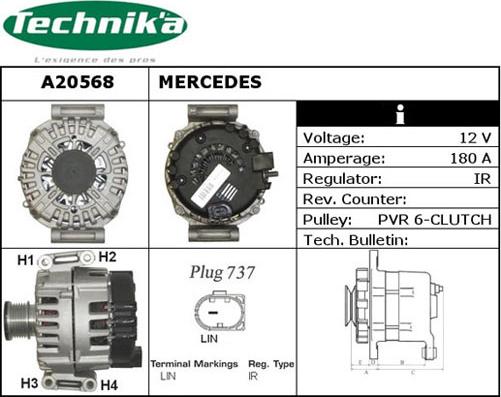 Technika A20568 - Alternator car-mod.net